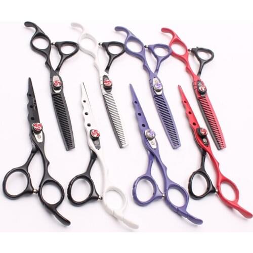 6.0" 17.5cm Purple Dragon Thinning Scissors Cutting Shears Haircuts Salon Styling Tool Professional Hairdressing Scissors Z1019