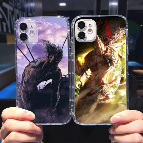 Garou One Punch Man Phone Case Transparent for iPhone 6 7 8 11 12 s mini pro X XS XR MAX Plus cover funda shell