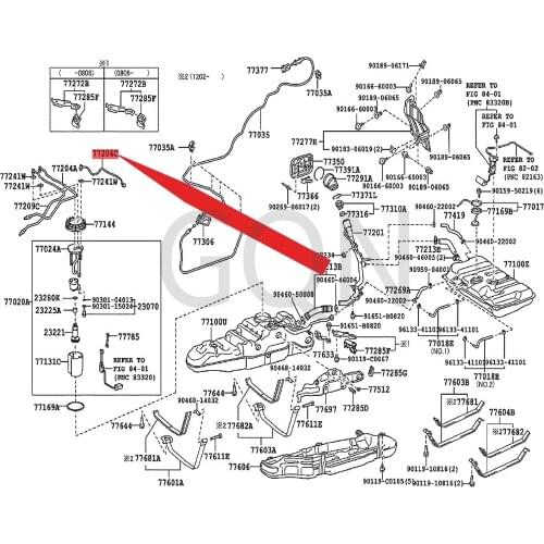 Main fuel pipe sub-assembly 2007-Toy ota LAN DCR UIS auxiliary fuel tank fuel supply hose ER connection fuel pipe