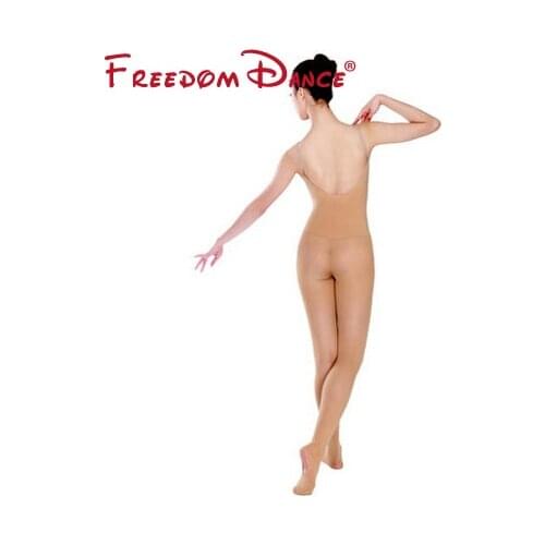 HIgh Quality Footed Dance Shimmery Tights for Female Stage Bright Ballet Dance Tights Bodysuits for Women Toast Color Pantyhose