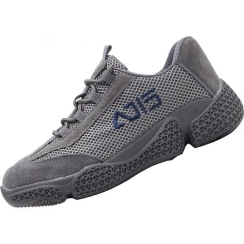 YSHUNIJ Safety Shoes Breathable Pigskin Bottom In Summer, Anti-smashing and Anti-piercing Safety Protection Work Shoes