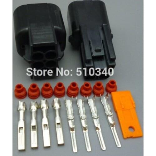 1set 2.2mm 4pin Automotive Electrical Wire Oxygen sensor plug connectors Plug