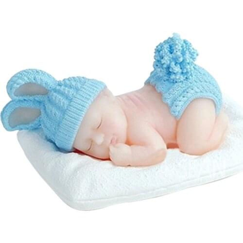 Luyou 1PCS Sleeping Baby chocolate mold soap mold 3D Mold Cookware Dining Bar Non-Stick Cake Decorating Fondant Soap Mold SM013