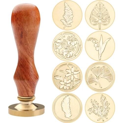 1pc Antique Plant Metal Sealing Wax Stamps for DIY Invitations Wax Seal Stamp Greeting Birthday Wedding Invitation Sealing Stamp