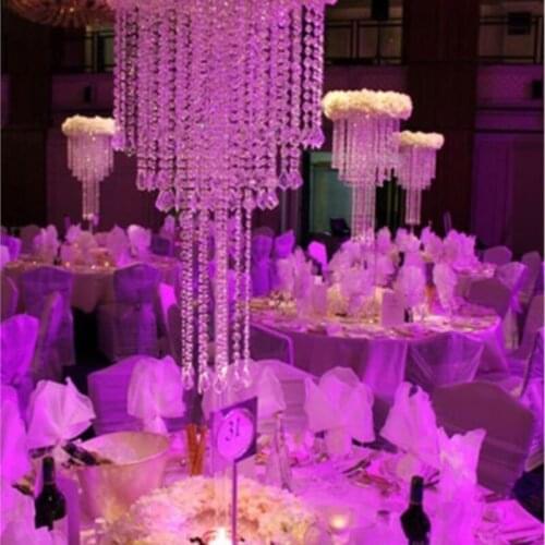 80cm Tall wedding crystal pillars road lead centerpiece 10 pcs/lot