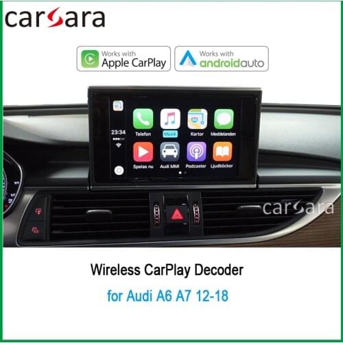Aftermarket Adapter Multimedia A6 C7 MMI Small Screen OEM Wireless App le CarPlay Solution Retrofit with Reverse Camera