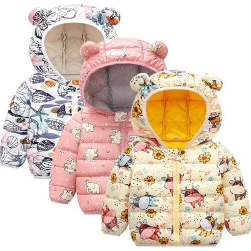 Cute Baby Girls Jacket Kids Boys Light Coats With Ear Hoodie Spring Girl Clothes Infant Children Clothing For Boys Coat Cartoon