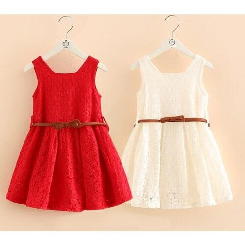Baby Lace Dress 2021 Summer New Girls' Clothing Childrens Sleeveless Vest dress