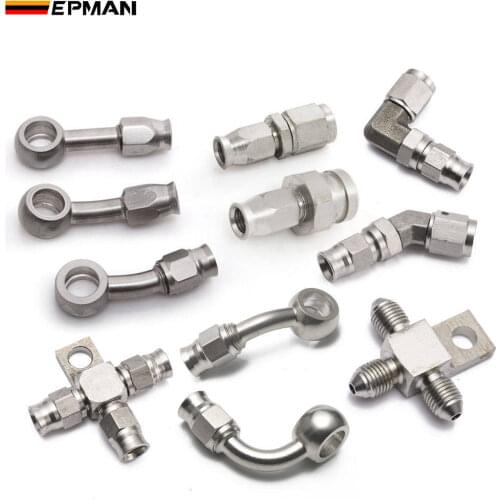 EPMAN 1PC AN -3 Hose Stainless Steel Straight Brake Swivel Hose Ends Fittings For Car Auto Motorcycle EPSCGPJ