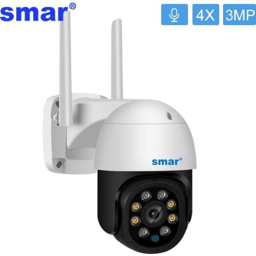 SMAR Surveillance Camera With Wifi Outdoor IP Camera 1080P HD Two Way Audio Wireless Night Vision AI Human Detect Support ONVIF