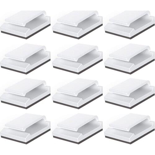 Adhesive Cable Clips, 100Pcs Wire Clips Cable Wire Management Holder Clamps Cable Tie Holder for Car, Office and Home