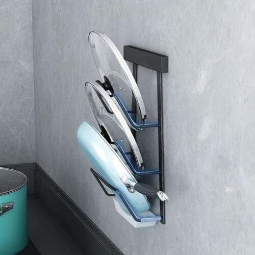 Kitchen Organizer Storage Wall Mount Spice Rack Bowl Dish Cutlery Shelf Holder E8BD