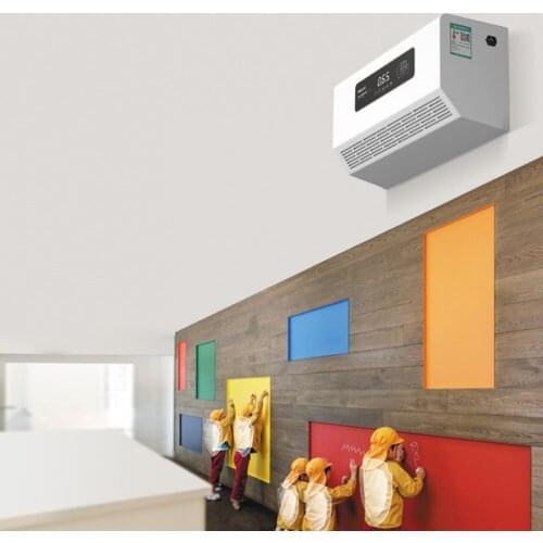 Wall mounted ozone disinfector air purification and disinfection in school archives