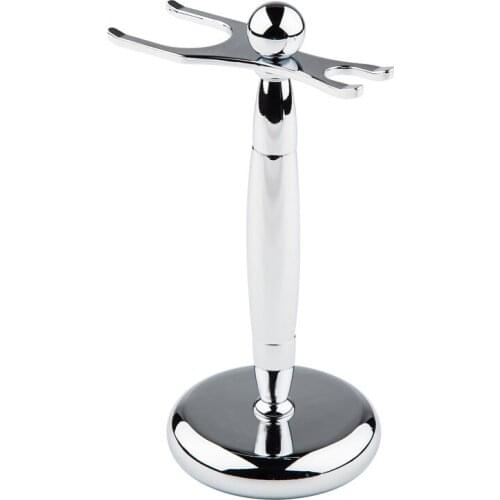 Stainless Steel Men Safety Razor Stand Plating Shave Brush Holder Vintage Shaving Set Double Edge Razor Holder
