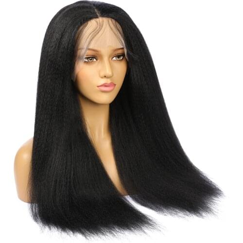 26 Synthetic Kinky Straight Front Lace Wig Perfume Women Fake Synthetic Hair Frontal Lace Wig Fringe Hair Hairstyle Woman Wig