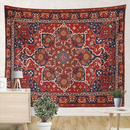Persian Tribal Floral Tapestry Wall Hanging for Living Room Bedroom Dorm