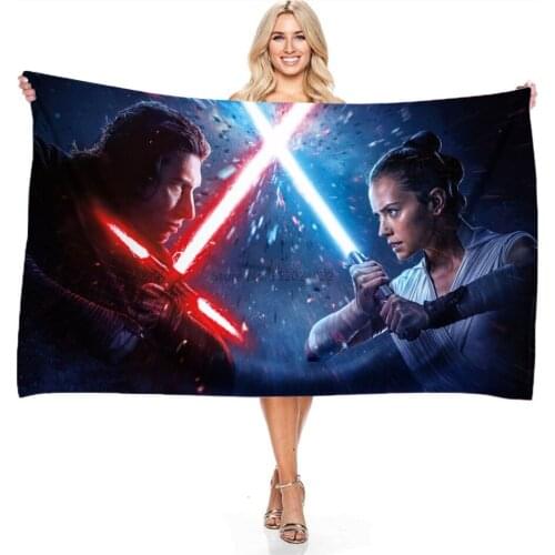 Star Wars The Rise of Skywalker Towel Digital Printing Microfiber Beach Towel Bath Towels Bathroom Adult Childrens Sports Towel