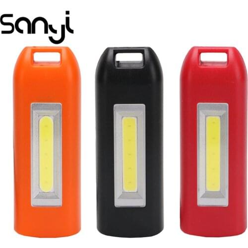 SANYI Portable Pocket Flashlight USB Rechargeable LED Light 3Modes COB LED Keychain Reading Light Emergency Handy Lamp