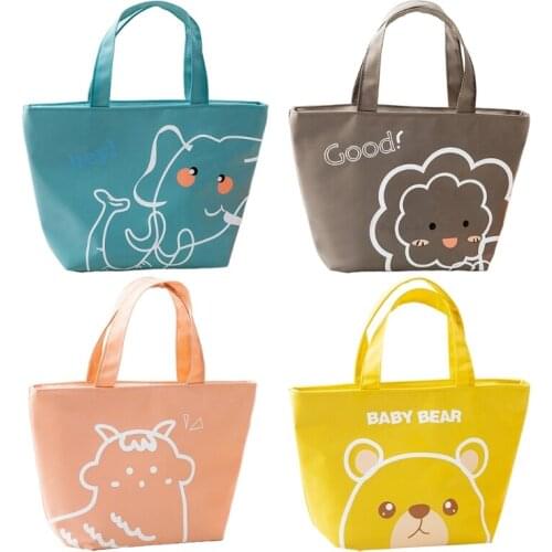 Portable Lunch Box Bag Thermal Insulated Cooler Waterproof Bento Case Storage Tote Handbag