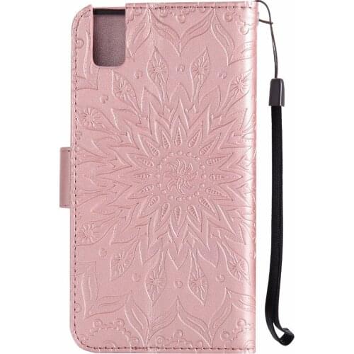 Luxury Flower Embossed Case sFor fundas Huawei Honor 7i Case sFor coque Honor 7i Case 5.2 inch + Card Holders