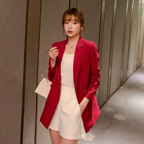S-2xl Korean Spring Casual Long Sleeve Blazer Femme Suit Coat Plus Size Blazer Feminino Autumn Black Women Blazers And Jackets
