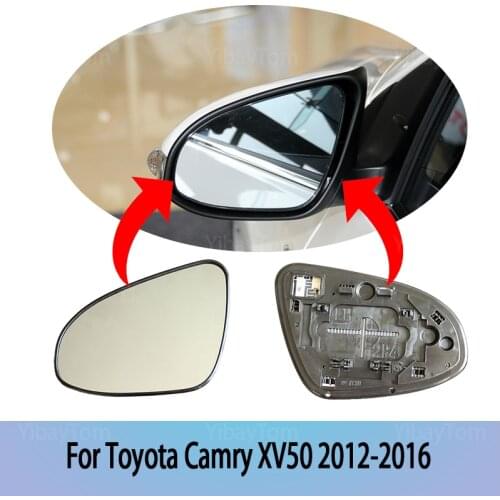 Wide Angle Left & Right Rearview Replacement Side Rearview Wing Mirror Glass for Toyota Camry XV50 2012-2016