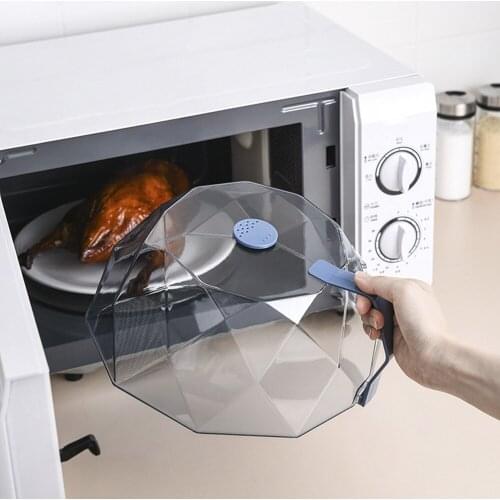 Heat Resistant Lid Heating Insulation Cover With Handle Kitchen Microwave Food Cover Dust-proof And Oil-proof for Microwave Food