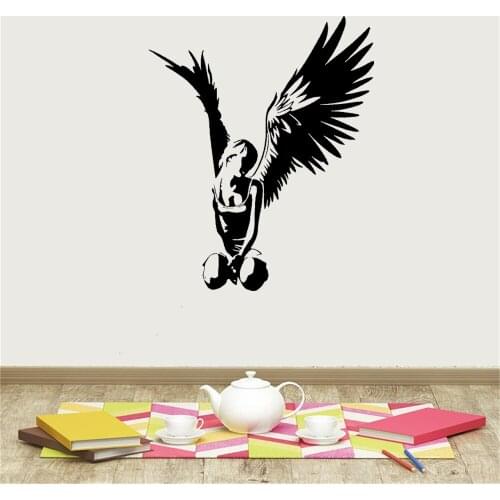 Creativity elegant angel wings girl Wall sticker waterproof Wall Decal motorcycle window stickers Vinyl Art mural dw11052