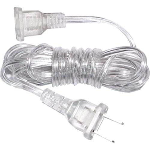 BEIAIDI 5m US EU Plug Power Extension Cable Extender Wire For LED String Light Christmas Lights