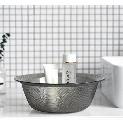 Japanese Plastic Wash Basin Household Washing Tub Home Round Dish Wash Basin for Face Cleansing Blue Grey Green
