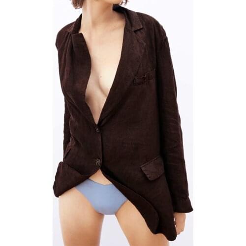 Женские льняные пиджаки Zary Daisy China At AliExpress