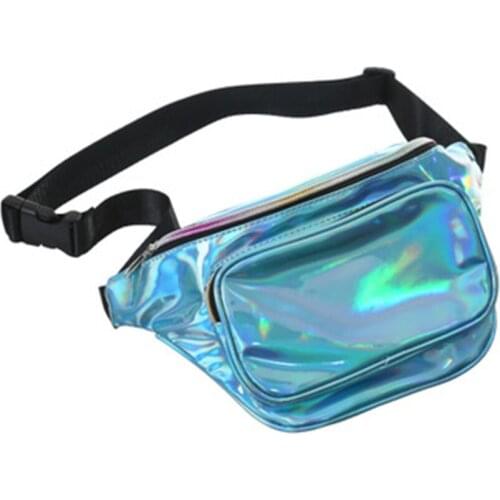 Women Hologram Waist Bag Shiny Fanny Pack Crossbody Shoulder Bum Bag Travel Purse Best Sale-WT