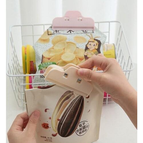 1pcs Sealed Clips Portable Practical Food Sealing Clamp Clip Powder Food Package Bag Multifunctional Home Snack Sealed Clips