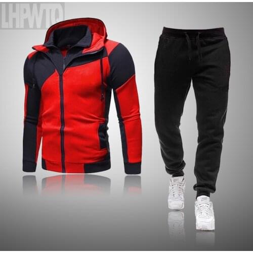 2020 Hoodie+Pants Sport Suits Two Pieces Set Tracksuit Mens hoodie Sets Sportswear Thick Casual Sweatshirt And Sweatpants