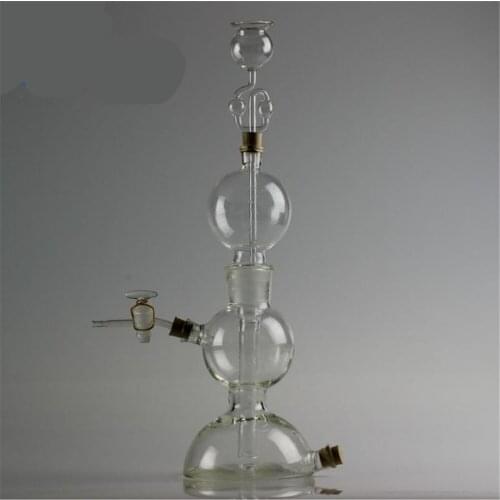 125ml Kipps Apparatus ;Hydrogen Generating Glass Device;Gas Generating Device Lab Supplies