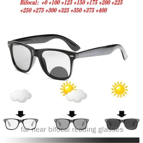 Bifocal Reading Glasses Men Women Sports Presbyopic Glasses Transition Photochromic Multifocal Prescription Reading Sunglass NX