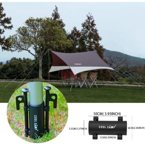 Tent Awning Rod Holder Outdoor Camping Tents Canopy Rod Iron Holder Fixed Tube Reinforced Windproof Awning Camping Accessories