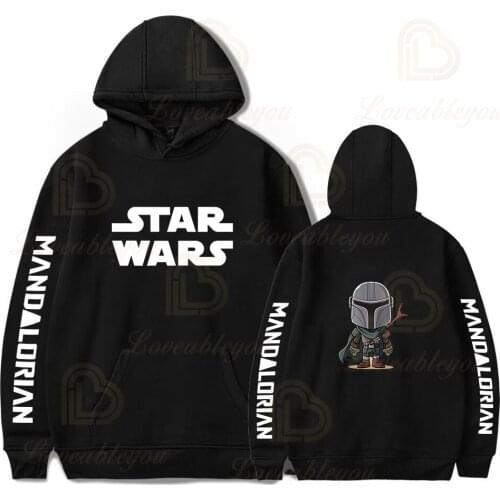 Breathable The Mandalorian Sweatshirt Streetwear Crewneck Modern Pullover Hoodie Baby Yoda Creative Design Apparel