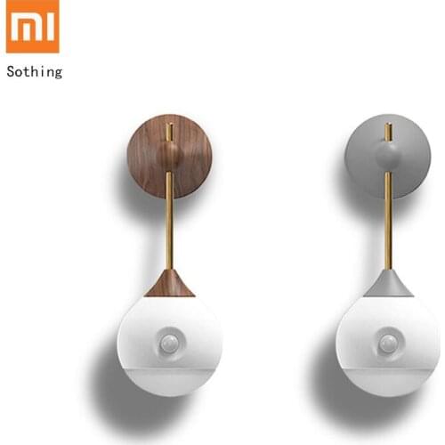 Xiaomi Sothing Induction Led Night Light Smart Sensor Bedside Lamp USB Rechargeable Magnetic LED Light for Home Bedroom