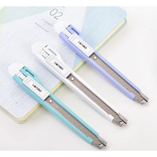 Random Color Mini Pocket Sized Craft Wrapping Box Paper Envelope Cutter Utility Knife Letter Opener Student Art Supplies