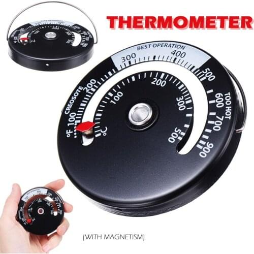 Magnetic Stove Flue Pipe Thermometer Woodstove Wood Burner Flue Temperature Monitor Household Barbecue Oven Tool