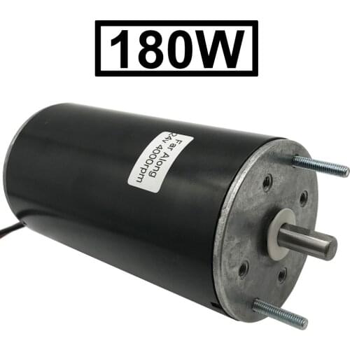 Micro Permanent Magnet 12V 24V 180W DC High Speed Motors 2000/4000RPM Adjustable Speed Reversible CCW For Toys Smart Device etc