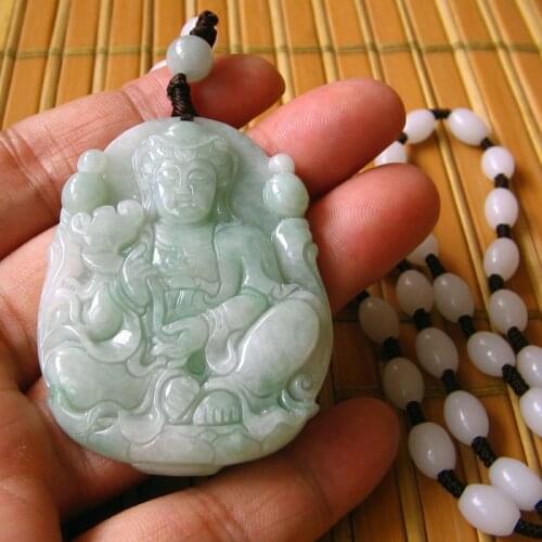 Natural jade pendant Buddha Men and Women Jade necklace Fine Jewlry pendant jade