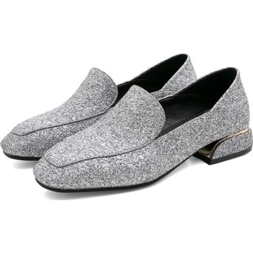 BLXQPYT 2020 New Pumps Women Shoes Round Toe Square Heel Pumps Casual Single Shoes Classic Shoes Small and Lage Size 30-45 168-5