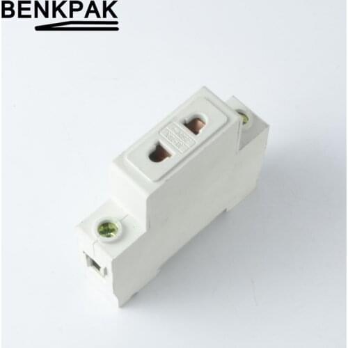 AC30 SERIES Single Phase US EU 2 Pin Plug 35mm Din Rail Mount Modular socket 10-16A 250V AC