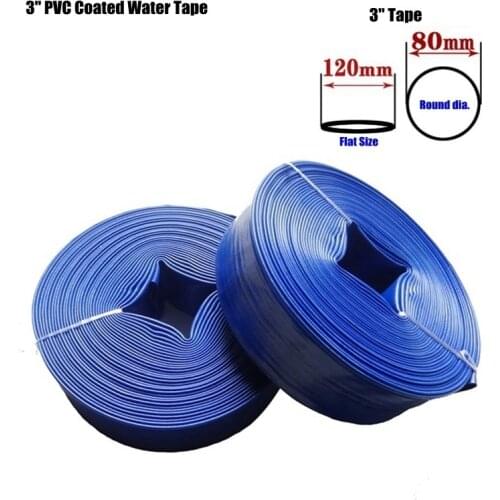 Wholesale 20m/Roll 3" Plastic Coating Water Pipe Explosion-proof Soft Pipe Antifreeze Mine Slush Pumping PVC Coated Water Hose
