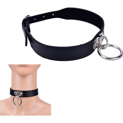 Exotic Accessories Harajuku Oversized Choker Necklace Sexy Pu Leather Women Collar Bondage Goth Belt Choker Gothic Necklace
