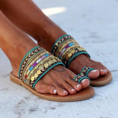 Women Summer Shoes Artisanal Flat Sandals Ladies Handmade Greek Style Flip Flop Slippers Sandals Sandalia Feminina 2021 Open toe