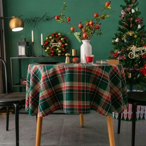 Retro Nodic Plaid Cloth Table Cloth Christamas Decoration Rectangle Modern Table Covers for Living Room Wedding Party Tablecloth