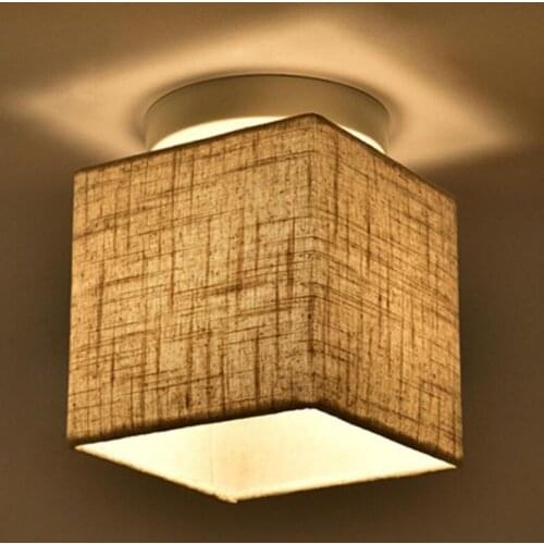 Modern minimalist fabric aisle lamp bedroom ceiling lamp E27 Nordic creative hallway corridor porch lamps